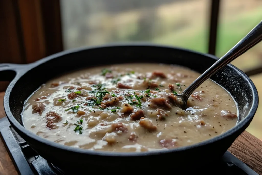 What was the original name for sausage gravy?