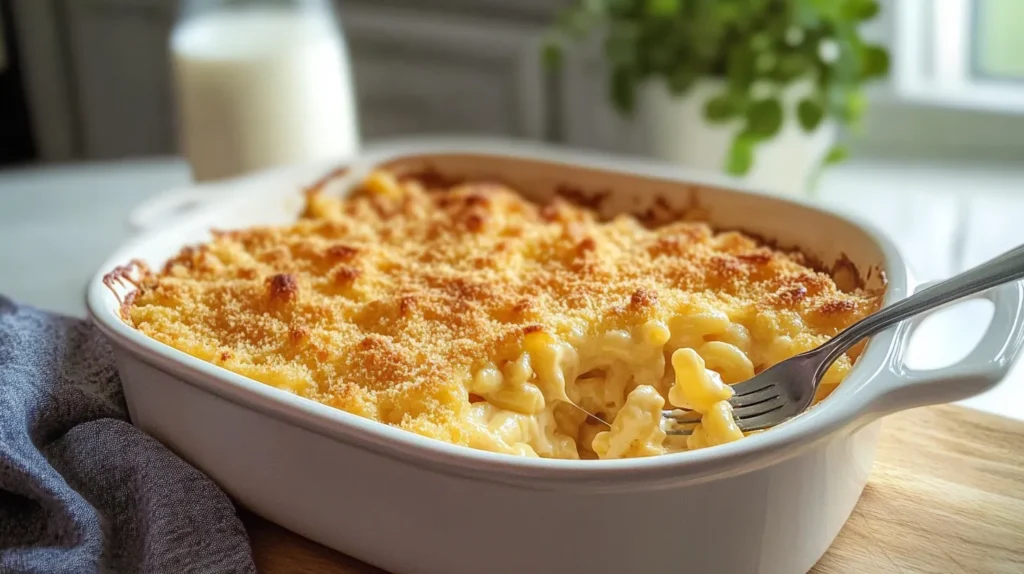 Creamy stovetop mac and cheese with gooey cheese sauce