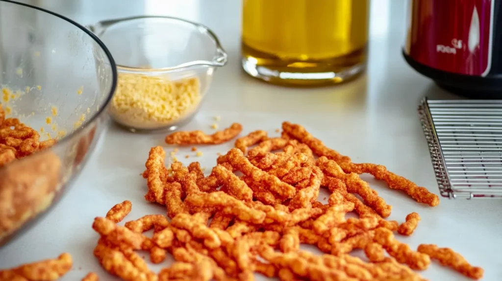 Step-by-Step Process of Making Dill Pickle Hot Cheetos